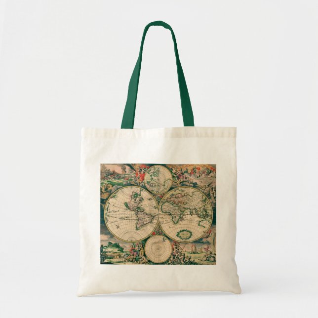 Weltkarten-Budget-Tasche Tragetasche (Vorne)