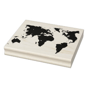 Weltkarten-Kontinent-Design-Stempel Gummistempel