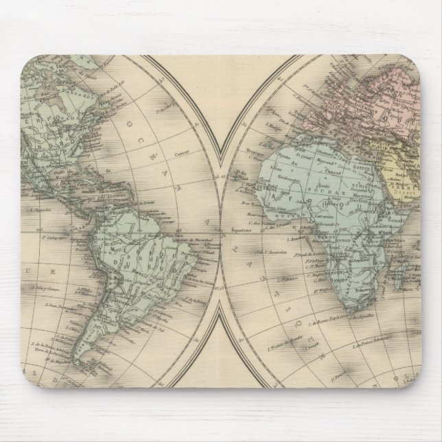 Weltkarten Mousepad (Vorne)