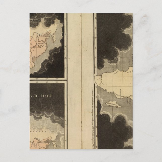 Weltkarten Postkarte (Vorderseite)