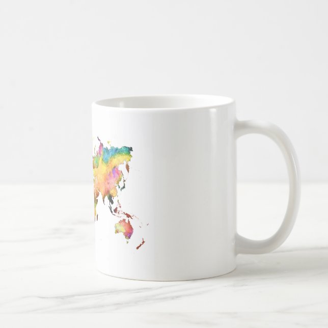 Weltkarten-Tasse Kaffeetasse (Rechts)