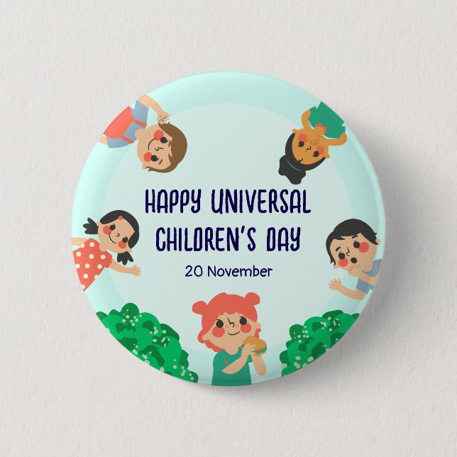 Weltkindertag | Universeller Kindertag Button (Vorderseite)
