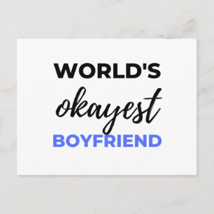 Weltklasse Boyfriend Black Feiertagspostkarte