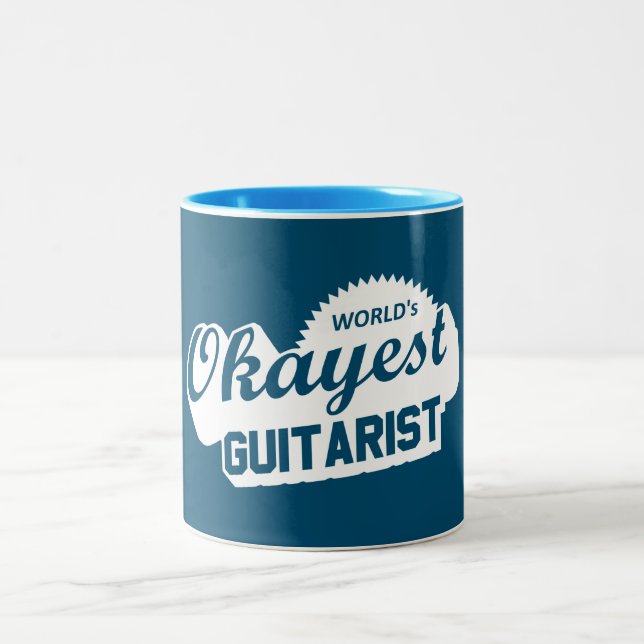 Weltklasse Gitarrist Zweifarbige Tasse (Mittel)