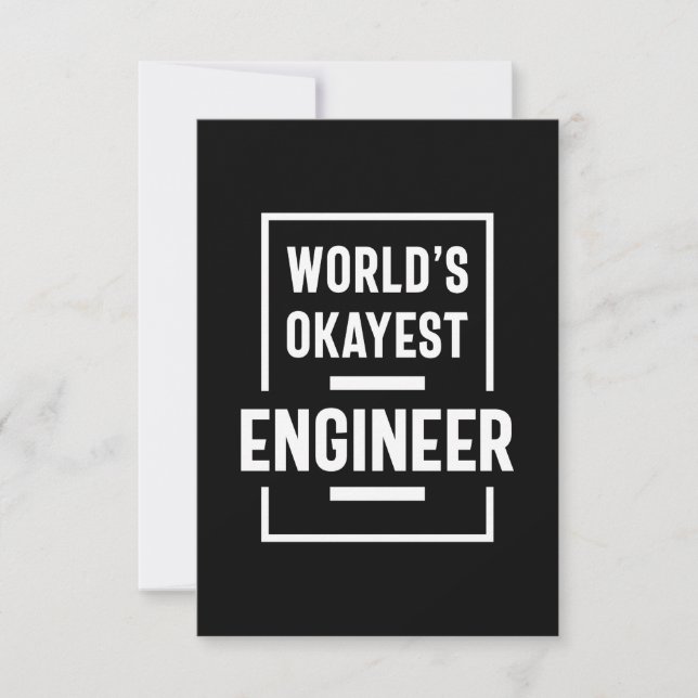 Weltklasse-Ingenieur RSVP Karte (Vorderseite)