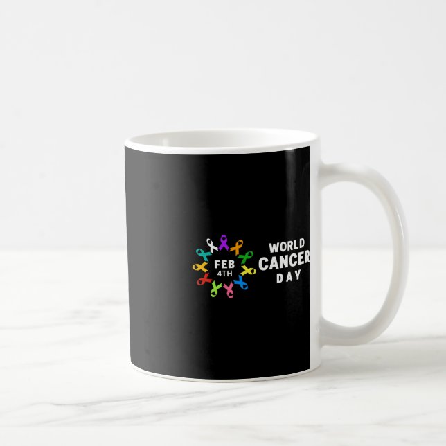 Weltkrebstag - Krebsbewusstsein Kaffeetasse (Rechts)