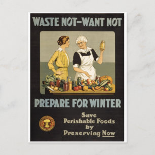 Weltkrieg 1 Plakat. Verschenke nichts, entbehre ni Postkarte