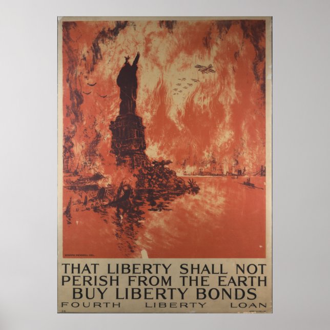 Weltkrieg 1 Werbeplakat für Freiheitsanleihen Poster (Vorne)
