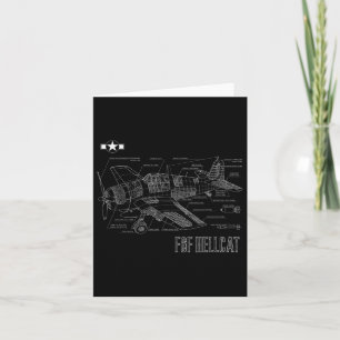 Weltkrieg 2 F6f Hellcat Kampfflugzeug-Blueprint Karte