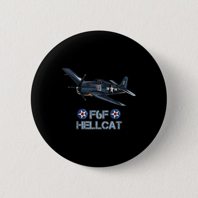 Weltkrieg 2 F6f Hellcat Kampfflugzeug Button (Vorderseite)