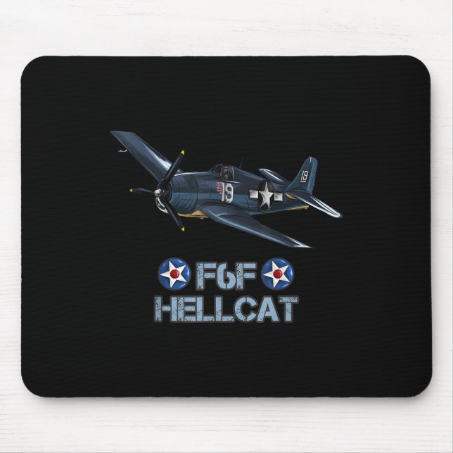 Weltkrieg 2 F6f Hellcat Kampfflugzeug Mousepad (Vorne)
