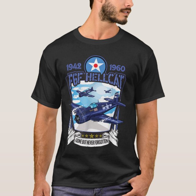 Weltkrieg 2 F6f Hellcat Kampfflugzeug T-Shirt (Vorderseite)
