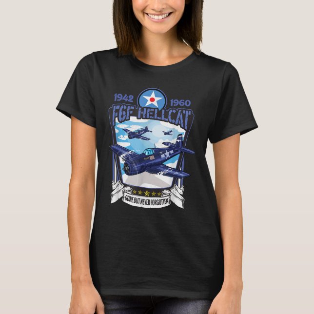 Weltkrieg 2 F6f Hellcat Kampfflugzeug T-Shirt (Vorderseite)