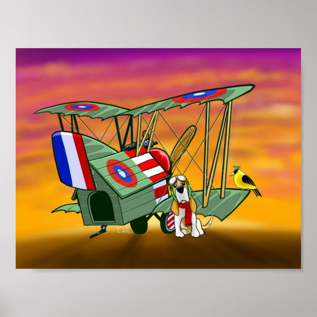 Weltkrieg-Fliegen-Asplakat Poster (Vorne)