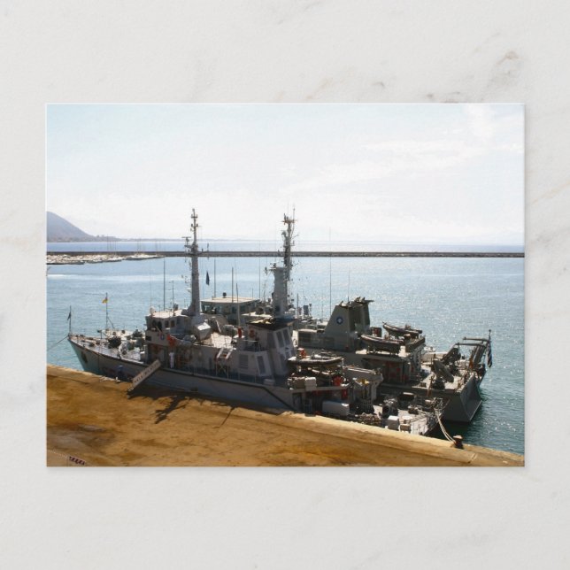 Weltkrieg     IIGunboote in Anzio Postkarte (Vorderseite)
