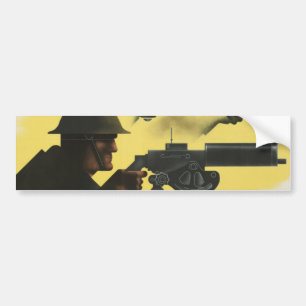 Weltkrieg Patriotisches Poster Autoaufkleber