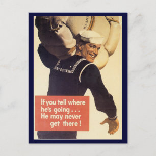 Weltkrieg-Postkarten, "Lose Lippen"-Kampagne Postkarte