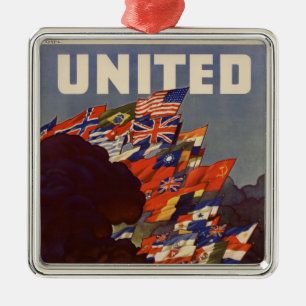 Weltkrieg Vintage Poster Ornament