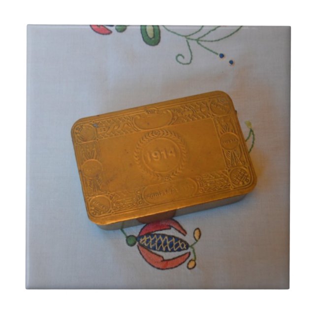 Weltkrieg-Weihnachtszinn Fliese (Vorderseite)