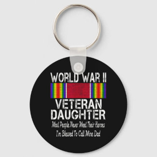 Weltkriegs II Veteran-Tochter - Militärveteran Schlüsselanhänger