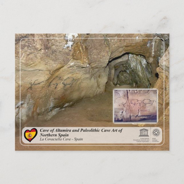 Weltkulturerbe der UNESCO - La Covaciella Höhle Postkarte (Vorderseite)
