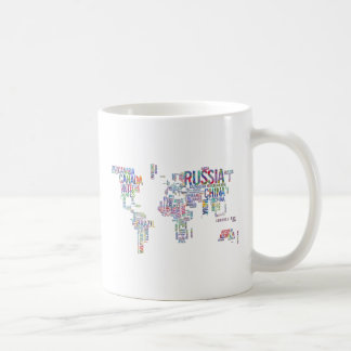 Weltländer - Aquarellfarben Kaffeetasse
