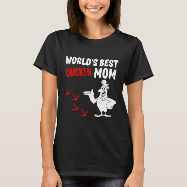 Weltlandschaft Beste HühnerMama T-Shirt (Vorderseite)