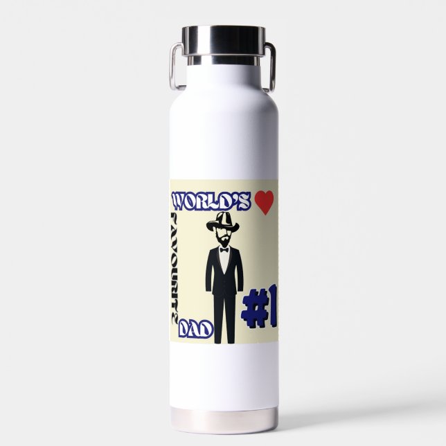 Weltläufiger Vater #1 Trinkflasche (Vorne)