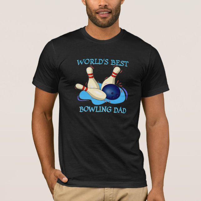 Weltlds Best Bowling Vater T-Shirt (Vorderseite)