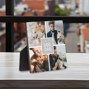 'Weltlds Best Dog Vater' Foto Collage Plaque Fotoplatte
