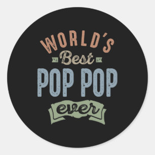 Weltlds Best Pop Pop Runder Aufkleber