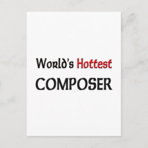 Weltlds heißer Komponist Postkarte