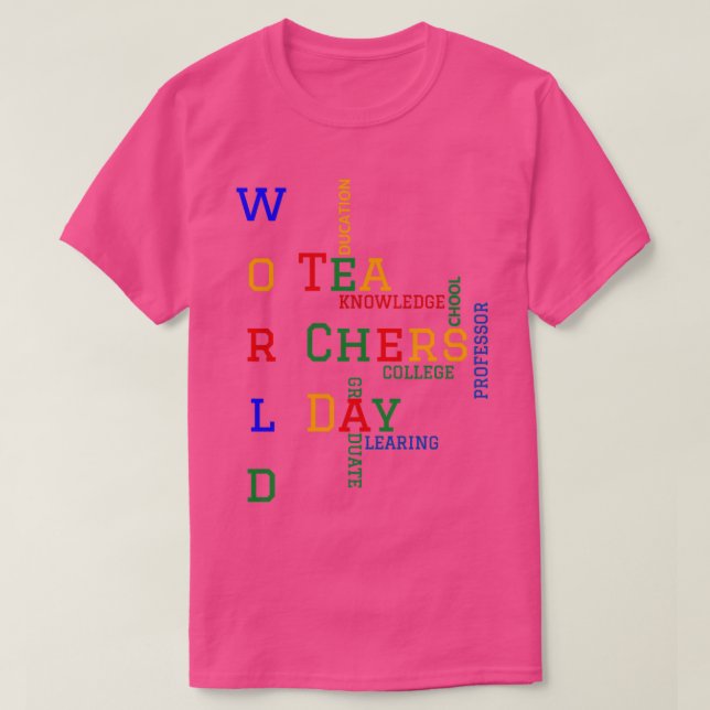 Weltlehrertag T-Shirt (Design vorne)