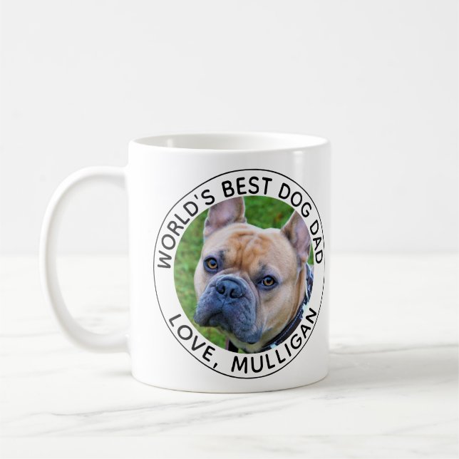 Weltleites Best Dog Vater Foto Kaffeetasse (Links)