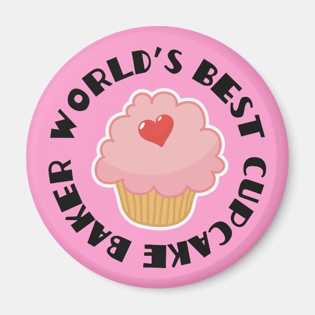 Weltleites Bestes Cupcake Baker Kochgeschenk Magnet (Vorne)