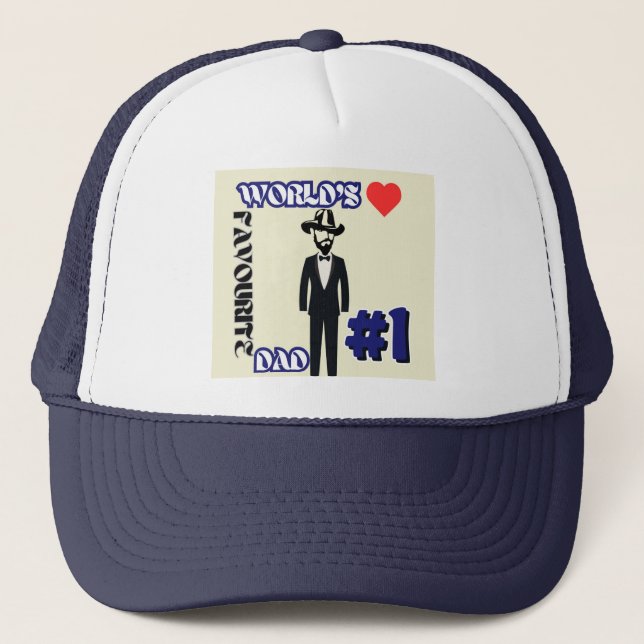 Weltleitmütze Vater #1 Navy Trucker Hat Truckerkappe (Vorderseite)