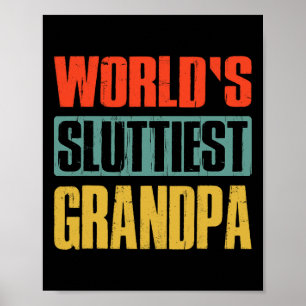 Weltleitster Großvater-Funny Vathers Day for D Poster