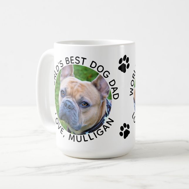 Weltleitster Hunde-Vater Kaffeetasse (Vorderseite Links)