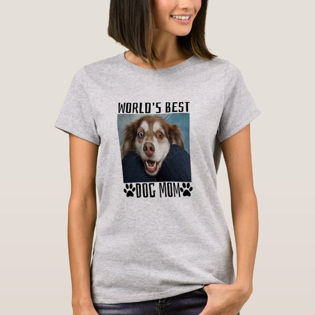 Weltleitungen Beste Hunde-Mama T-Shirt (Vorderseite)