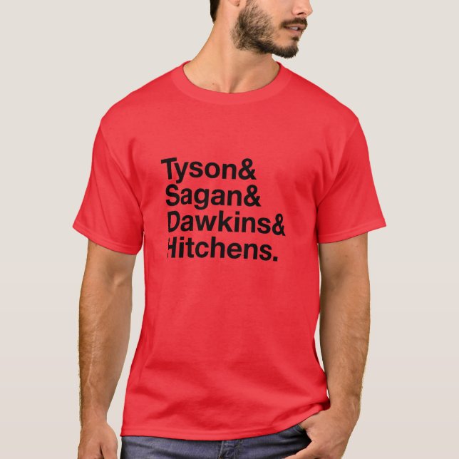 Weltliche Helder rot und schwarzer T - Shirt (Vorderseite)