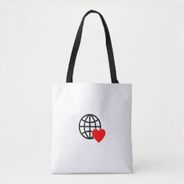 Weltliebe-Globus-Symbol | Herz Erde Sommer-Design Tasche