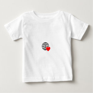 Weltliebesglobus-Symbol   Herz Erde Sommerdesign Baby T-shirt