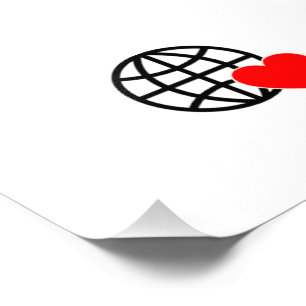 Weltliebesglobus-Symbol Herz Erde Sommerdesign Fotodruck
