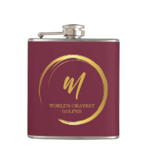 Weltmarken, die das Golfer-Gold-Monogramm