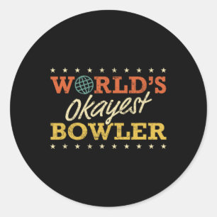 Weltmarkts "Super Bowler" Bowling Funny Sarcastic Runder Aufkleber