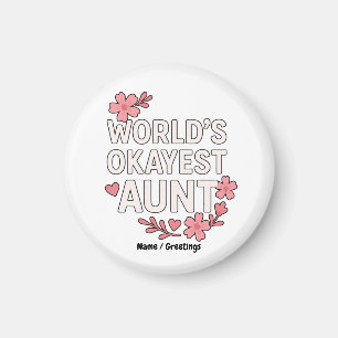 Weltmarkts-Tante Funny Mother-Day-Geschenk Magnet