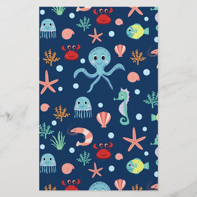 Weltmeer Briefpapier (Vorderseite)