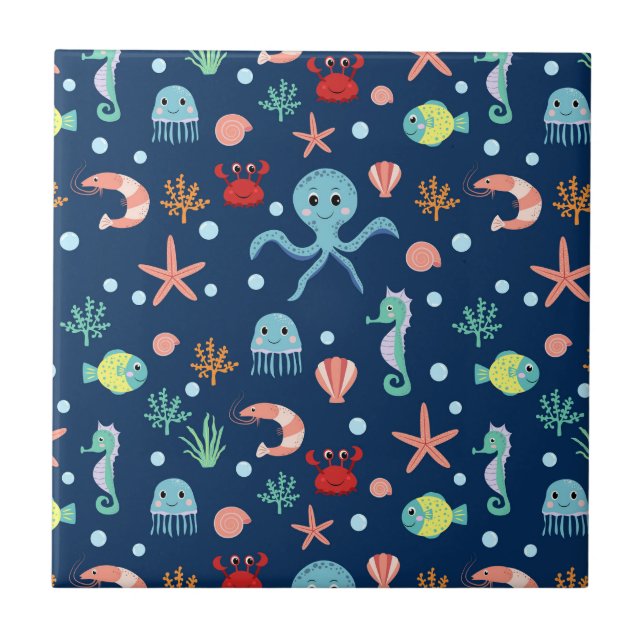 Weltmeer Fliese (Vorderseite)