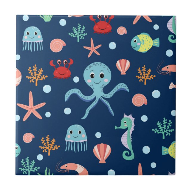 Weltmeer Fliese (Vorderseite)