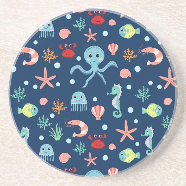 Weltmeer Getränkeuntersetzer (Vorne)